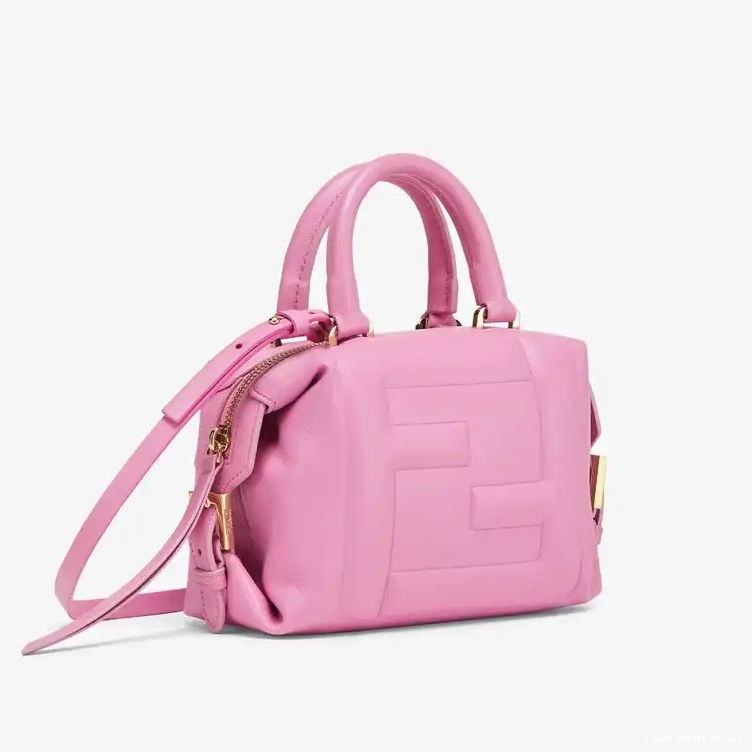 Cheap Bag Cube FF Fendi Mini Nappa Pink Leather In 0520